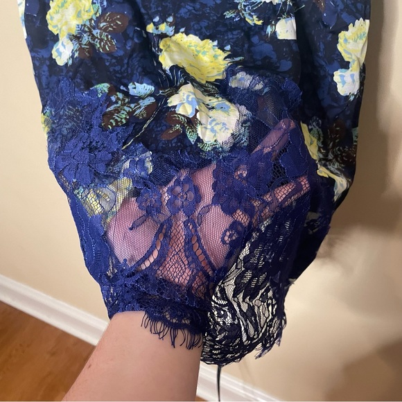 Free People Sunfade Floral Slip Dress in Night Combo Size L NEW - Picture 5 of 13